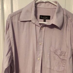 Nicole Miller Men's Pink Button Down Collard Shirt. Like New. LARGE 16 in neck